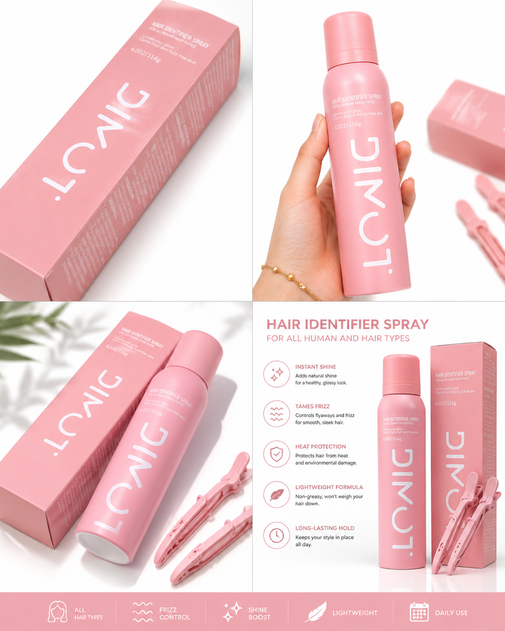 •Dimot hair identifier spray
with 4 blades•