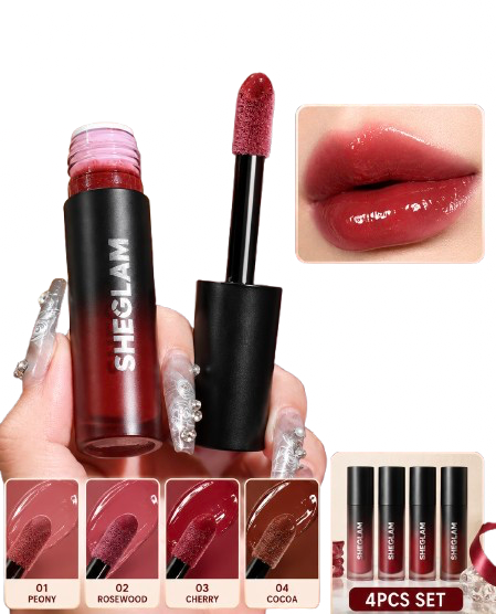 •High lipgloss 
4pcs set•